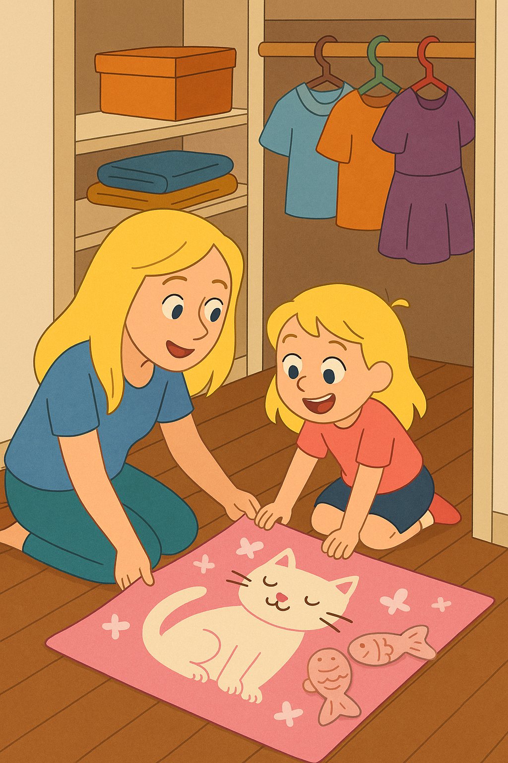 My new cat rug in my closet